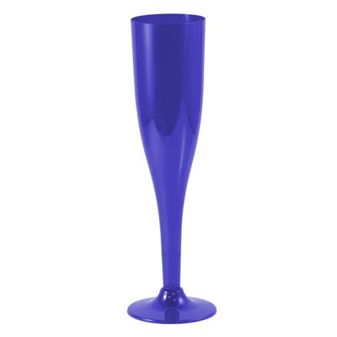 plastic champagne flutes blue